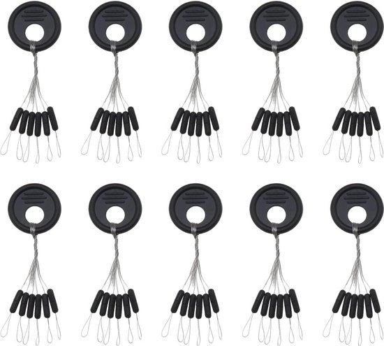 Stopper per Bobber in Cilindro Nero - Float Sinker Stoppa - Larghezza Stoppa Attrezzo da Pesca Gear M Dimensione .