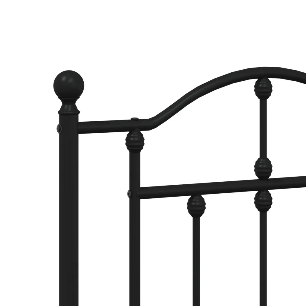 Testiera-Testata del letto in Metallo Nero 120 cm