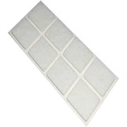FELTRINI RETTANGOLARI  25x35 mm - Bianco - Blister 6 pezzi