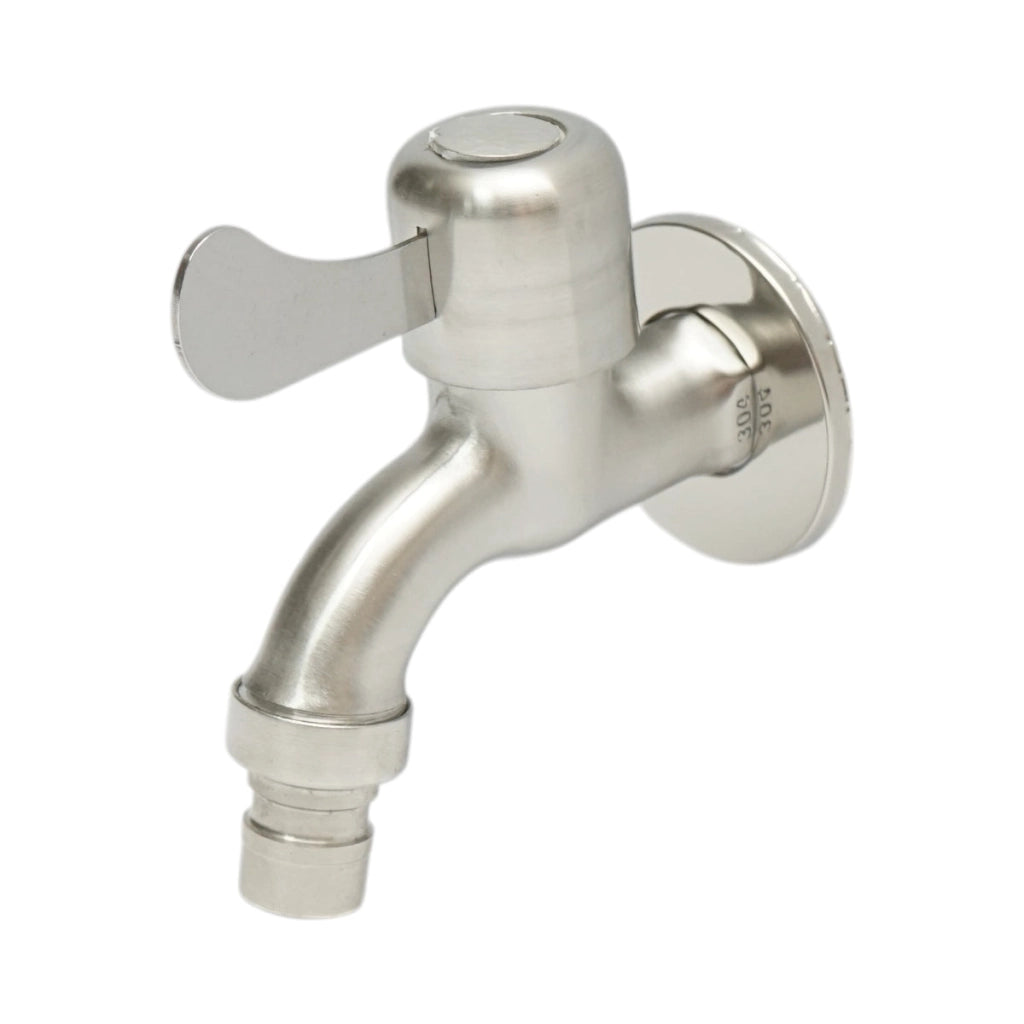 Rubinetto per acqua di servizio, a parete, in acciaio inox