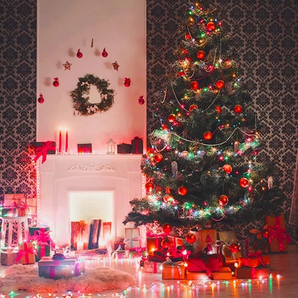 Trade Shop - Luci Led Albero Di Natale Usb Bluetooth App Interno Con Telecomando 20mt 200 Led -