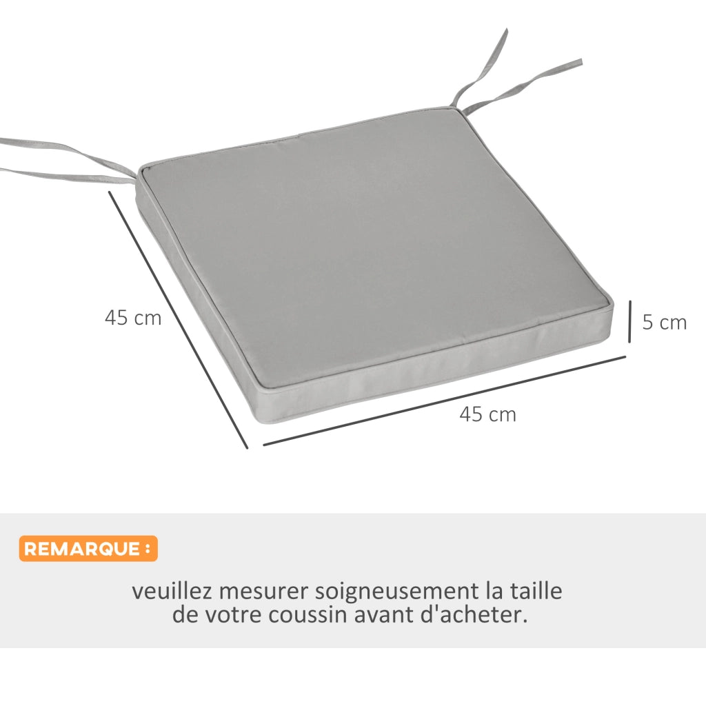 Cuscini per Poltrona da Giardino ¨C Minimal ¨C Grigio Chiaro 5 cm Poliestere
