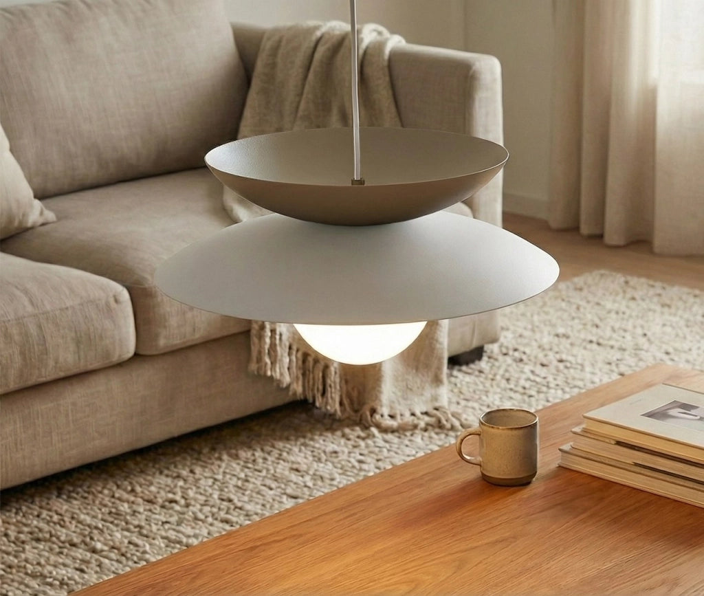 Lampada sospensione NAGOYA Japandi bianco-beige 1xG9