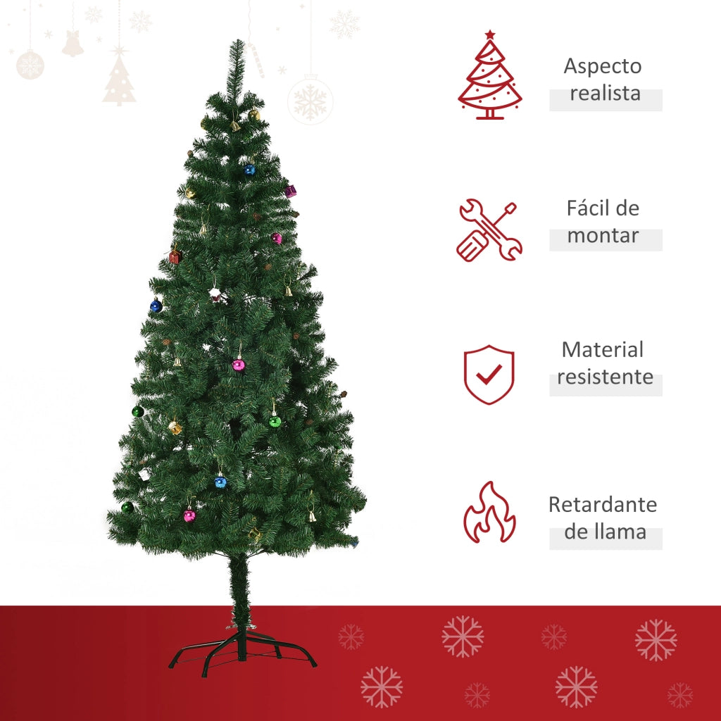 Albero di Natale Artificiale ¨C Minimal ¨C Verde 180 cm 624 Rami