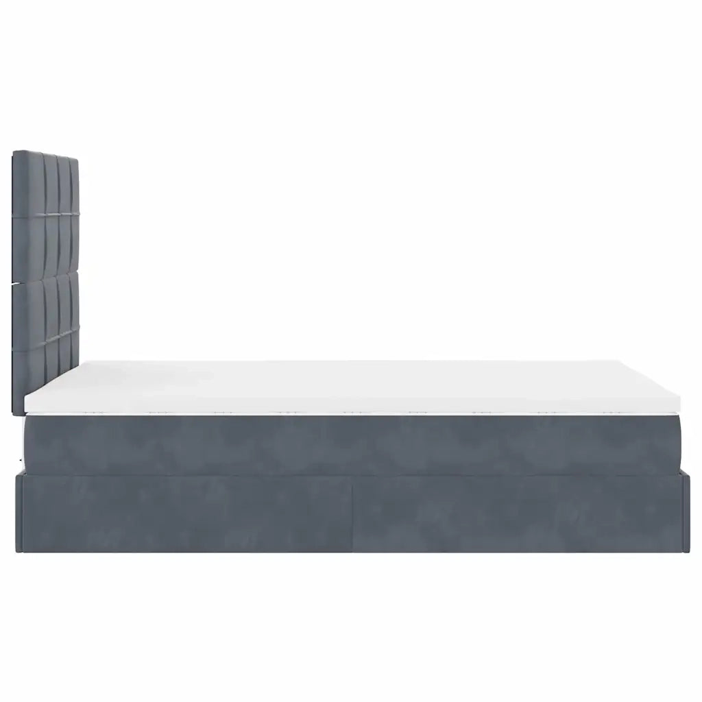 Struttura Letto Pouf con Materassi 120x200 cm Velluto 3313464