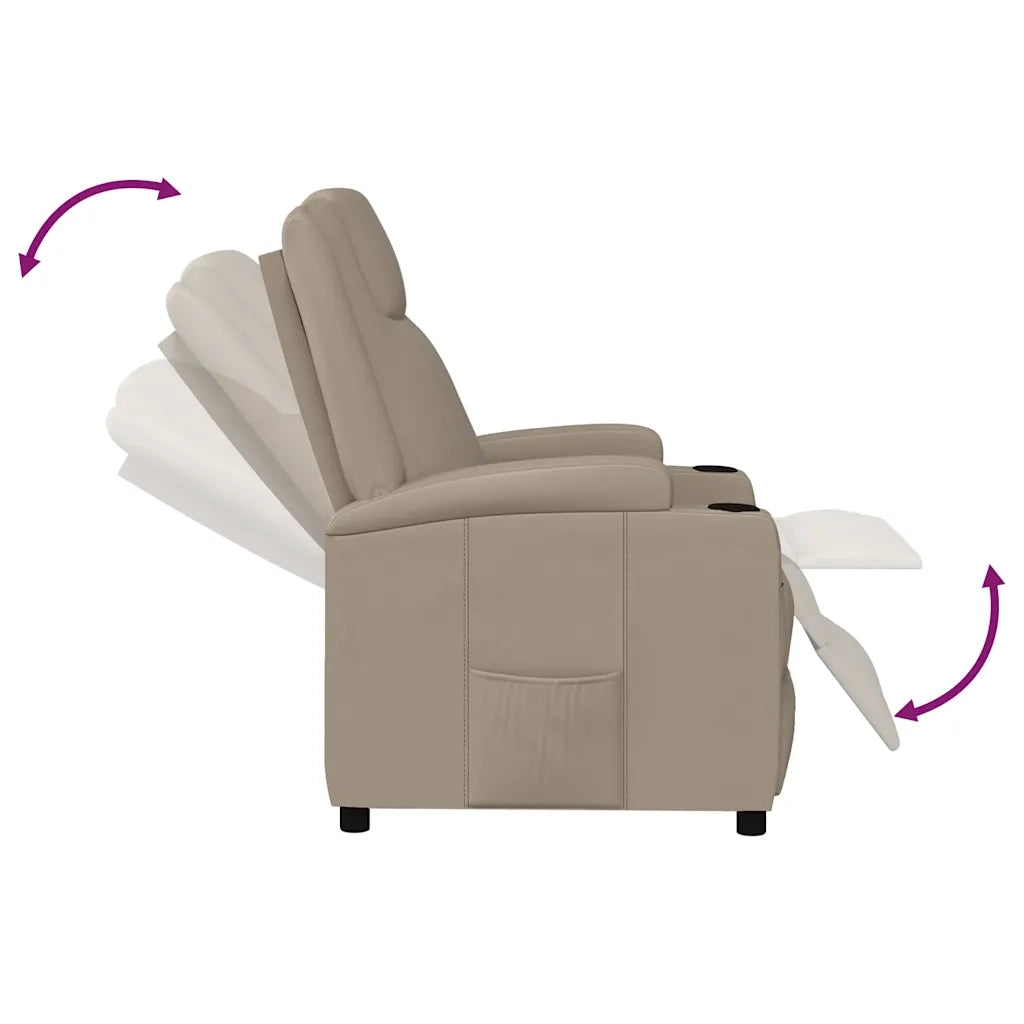 Poltrona Reclinabile Cappuccino in Similpelle 340965
