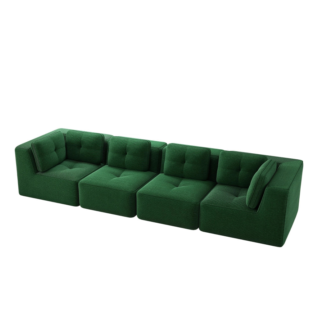 Senza braccioli divano modulare - Zephmum - Verde, comodo, antiscivolo
