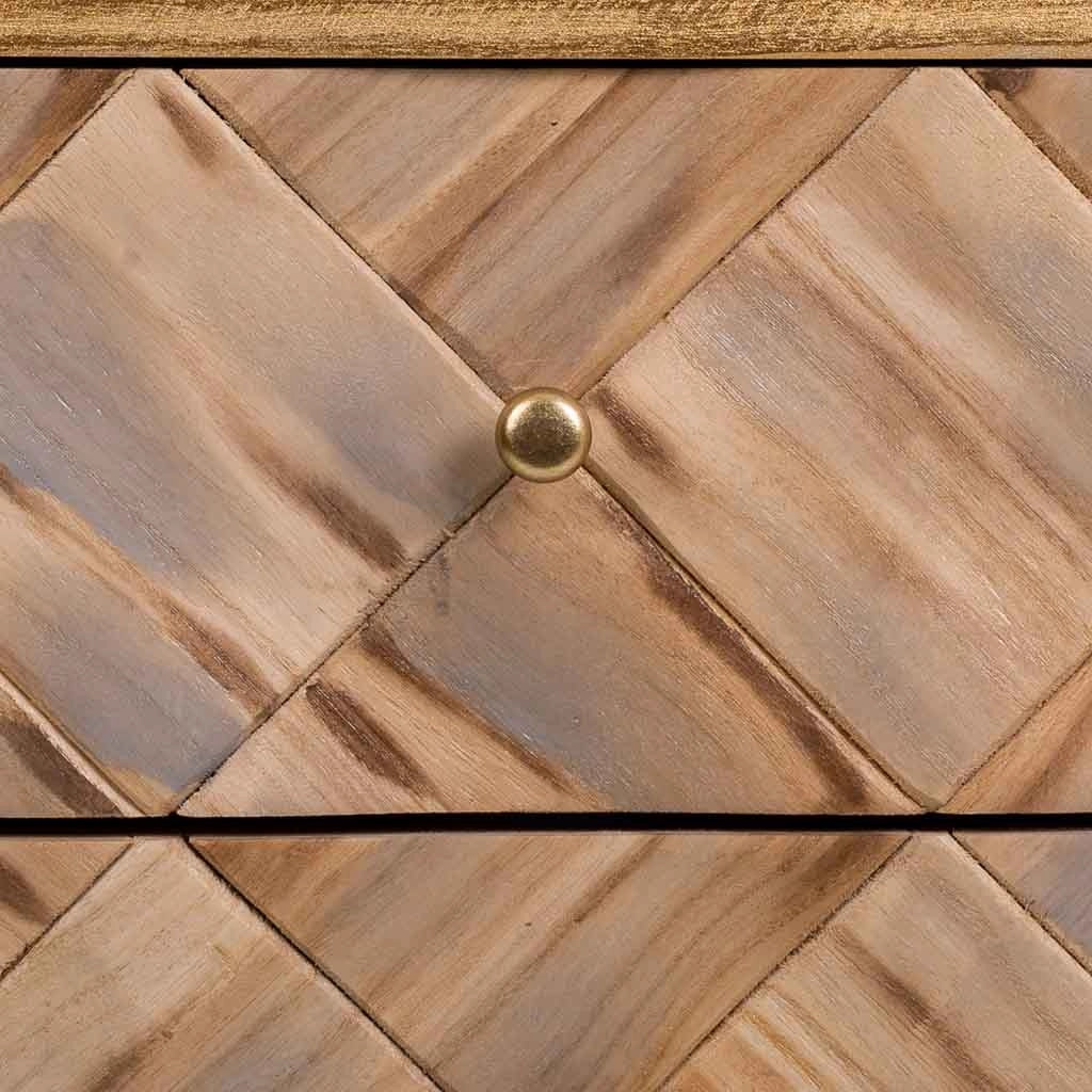 Cassettiera in legno marrone 73x36x65h