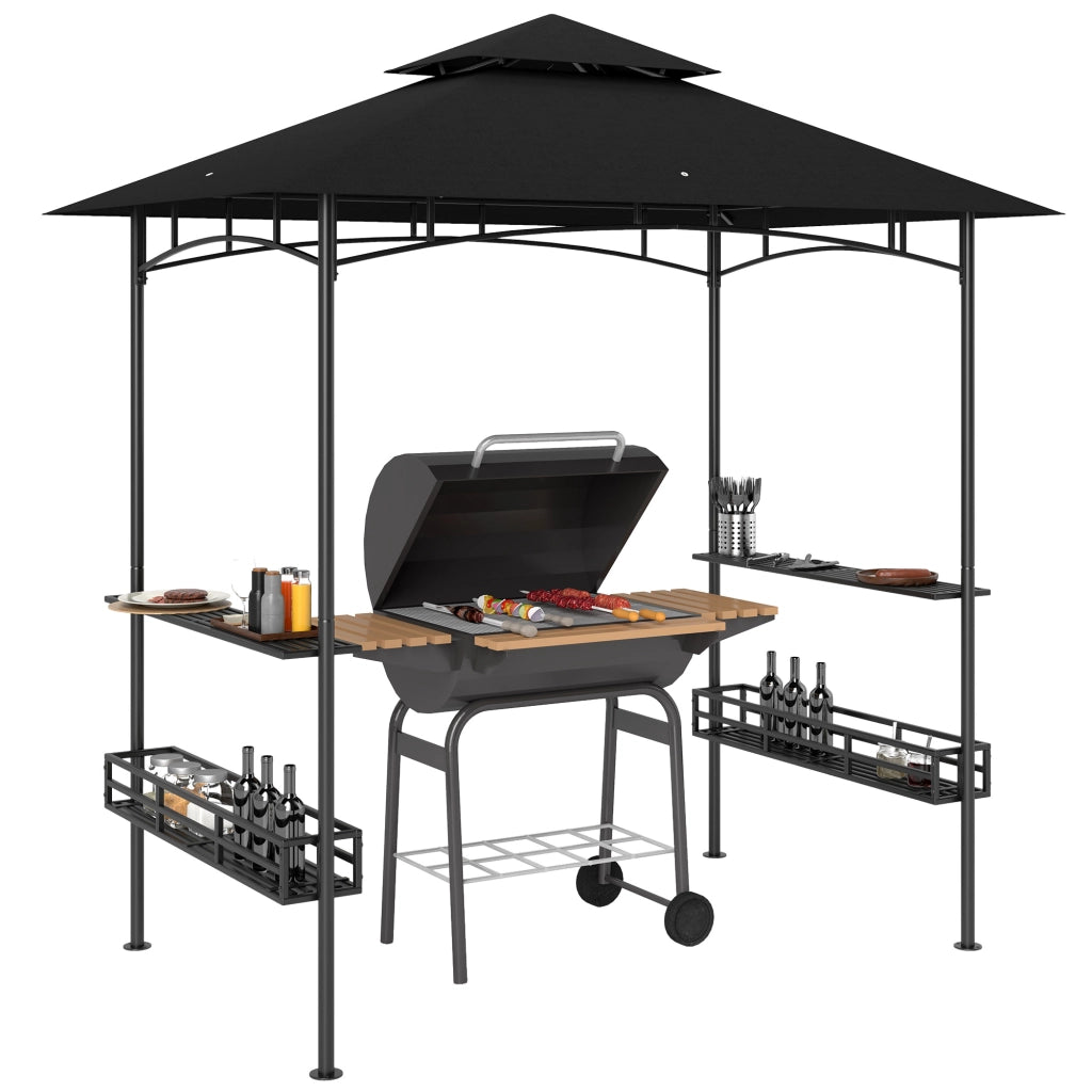 Gazebo per barbecue e giardino ¨C Minimal ¨C 240x150x257 cm grigio antracite
