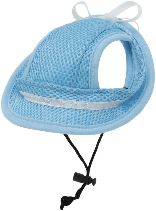 Cappello per cani adattabile - pet baseball con occhielli - accessorio estivo per piccoli cani/puppi - materiale polyester di alta qualità - comodo e sicuro