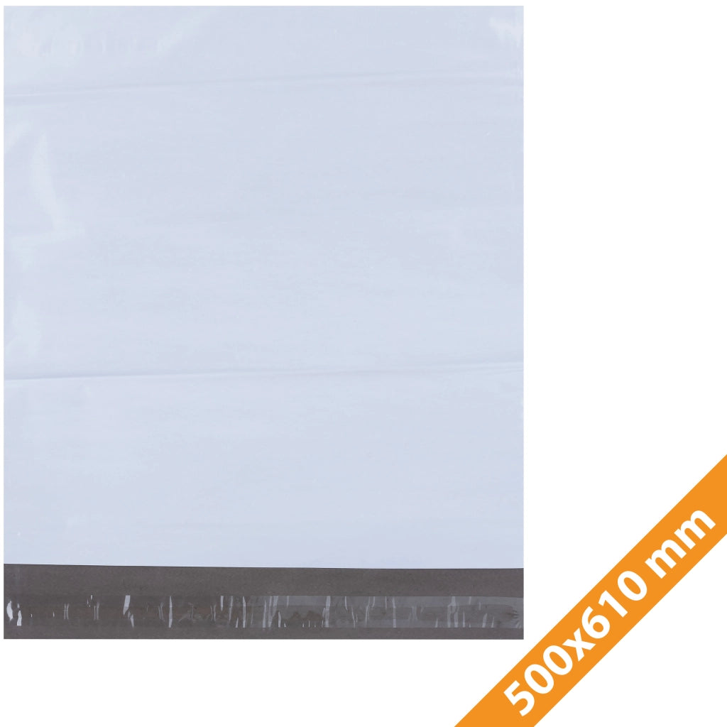 Buste da Spedizione Bianche 500x610 mm 100 Pezzi – LDPE Resistente, Impermeabile, Antistrappo