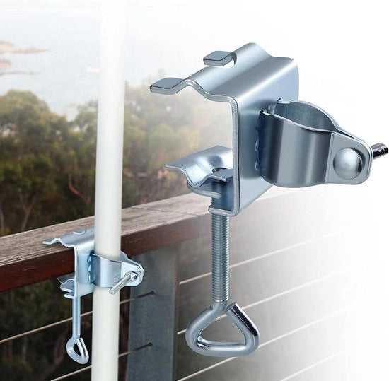 Clip per ombrellone - Standard e supporto per ombrellone - Clip portatile - Supporto per balcone e terrazza