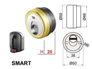 DEFENDER MAGNETICO SMART MR500 OTTONATO LUCIDO- - ø mm.50x20h. - 3 chiavi magnetiche (SM50-20D1) - 1 pezzi DISEC