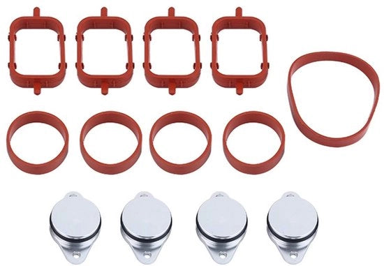 Valvola di raccordo a flusso - 22mm - 4 pezzi - Metallo - Adatto per E60 E90 E53 E65 - Previene danni al motore - Vanne di aspirazione
