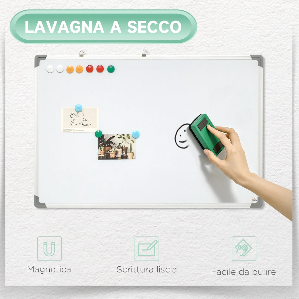 Lavagna Magnetica ¨C Minimal ¨C Bianca 90x60x1.8 cm