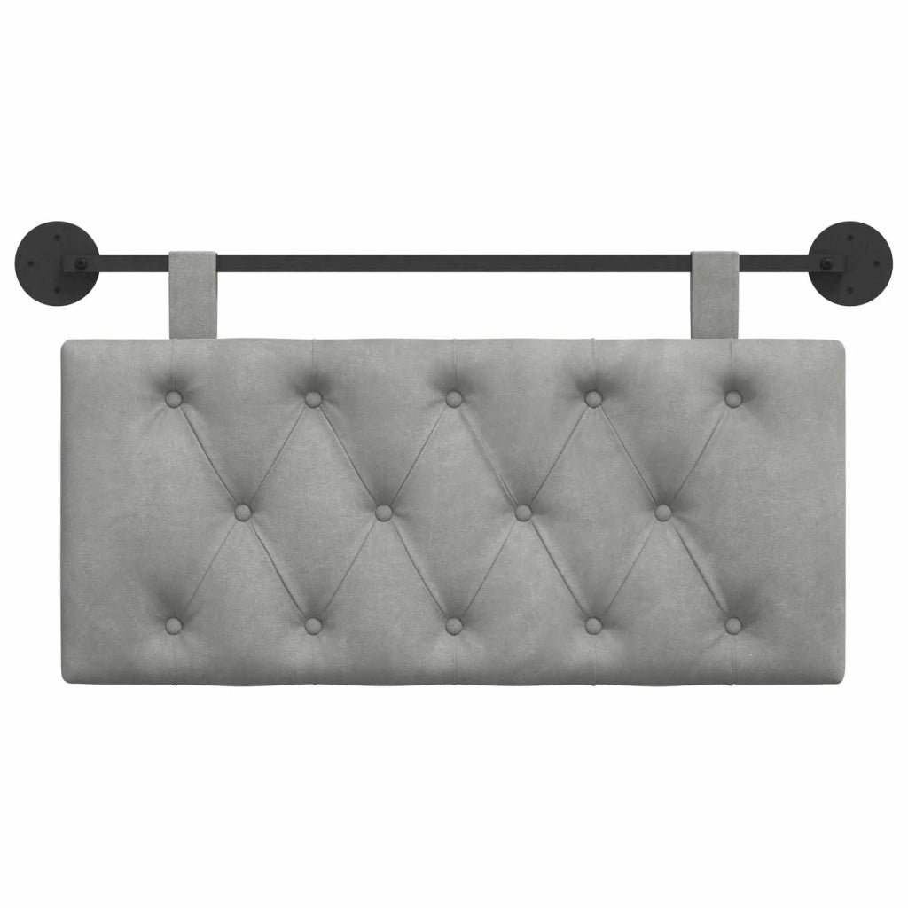 Testiera | Testata sospesa Con luce LED Grigio Chiaro Velluto