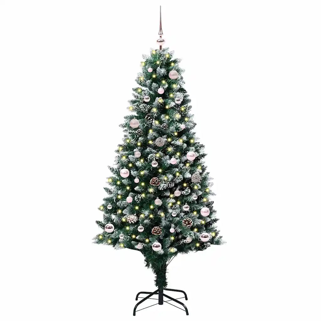 Albero di Natale artificiale con 150 LED Verde 150 cm 3396253