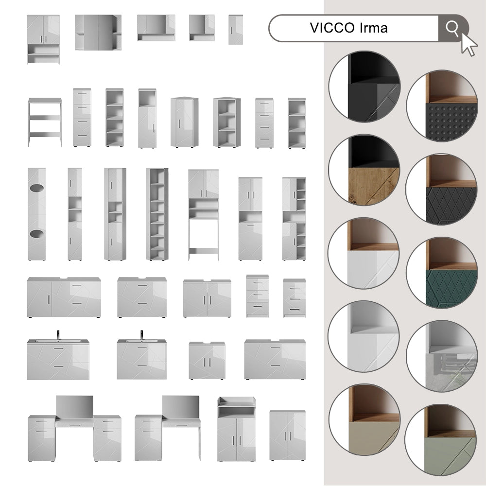 Vicco Appendiabiti da parete Antracite/Artisan 31 x 160 cm