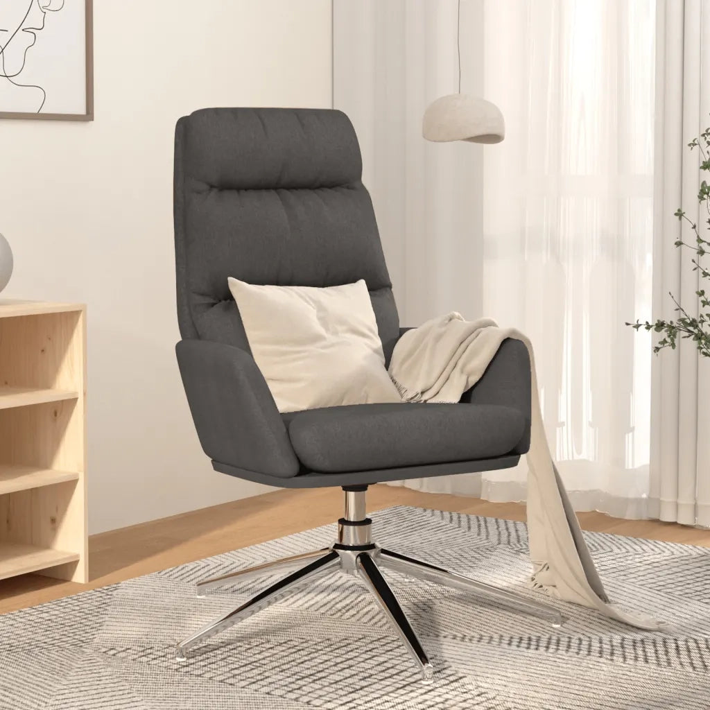 Poltrona Relax Grigio Scuro in Tessuto 341131