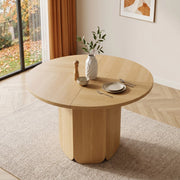 TAVOLO ROTONDO DA PRANZO 120 cm MDF Rovere per 4-6 persone