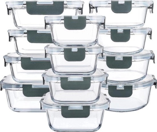 Set di Versatili - BPA Inerte - 24 Pezzi - Con Coperchio Trasparente