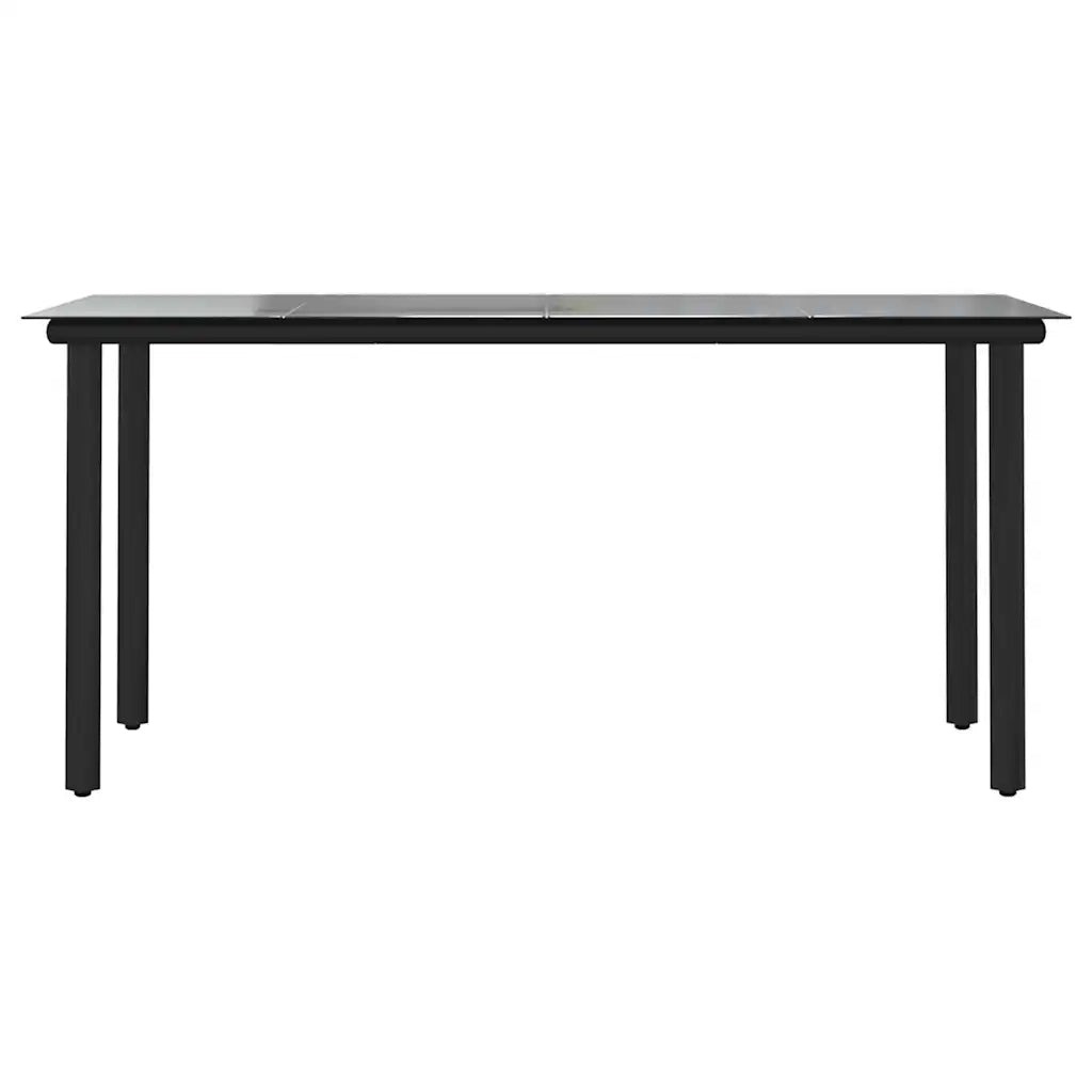 Set da Pranzo da Giardino 5pz Polyrattan Vetro 3334544