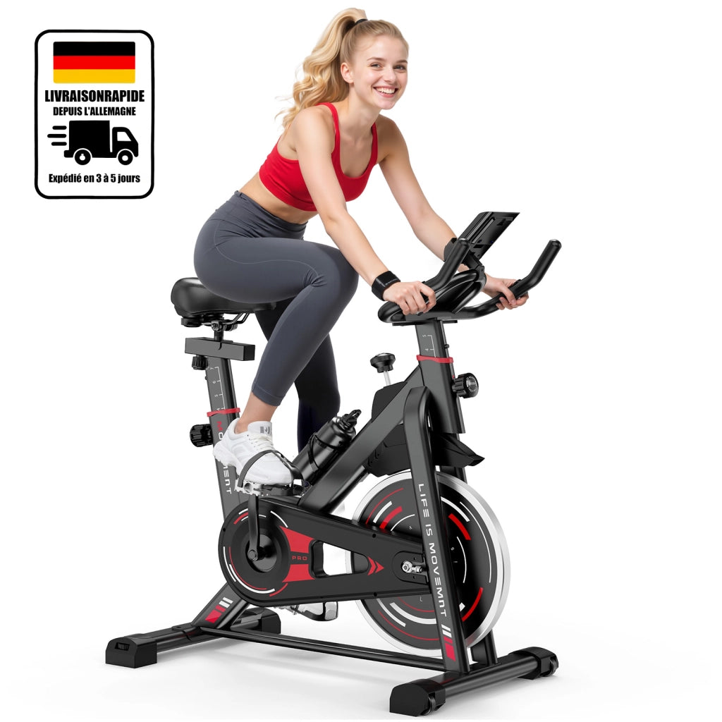 Cyclette, cyclette da interno  con display LCD, cyclette con supporto per ipad, capacità di carico di 120 kg