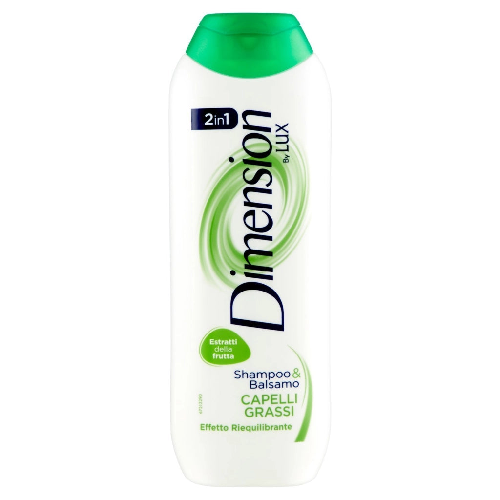 SET 12 DIMENSION SHAMPOO E BALSAMO ESTRATTI DI FRUTTA  CAPELLI GRASSI 250ML