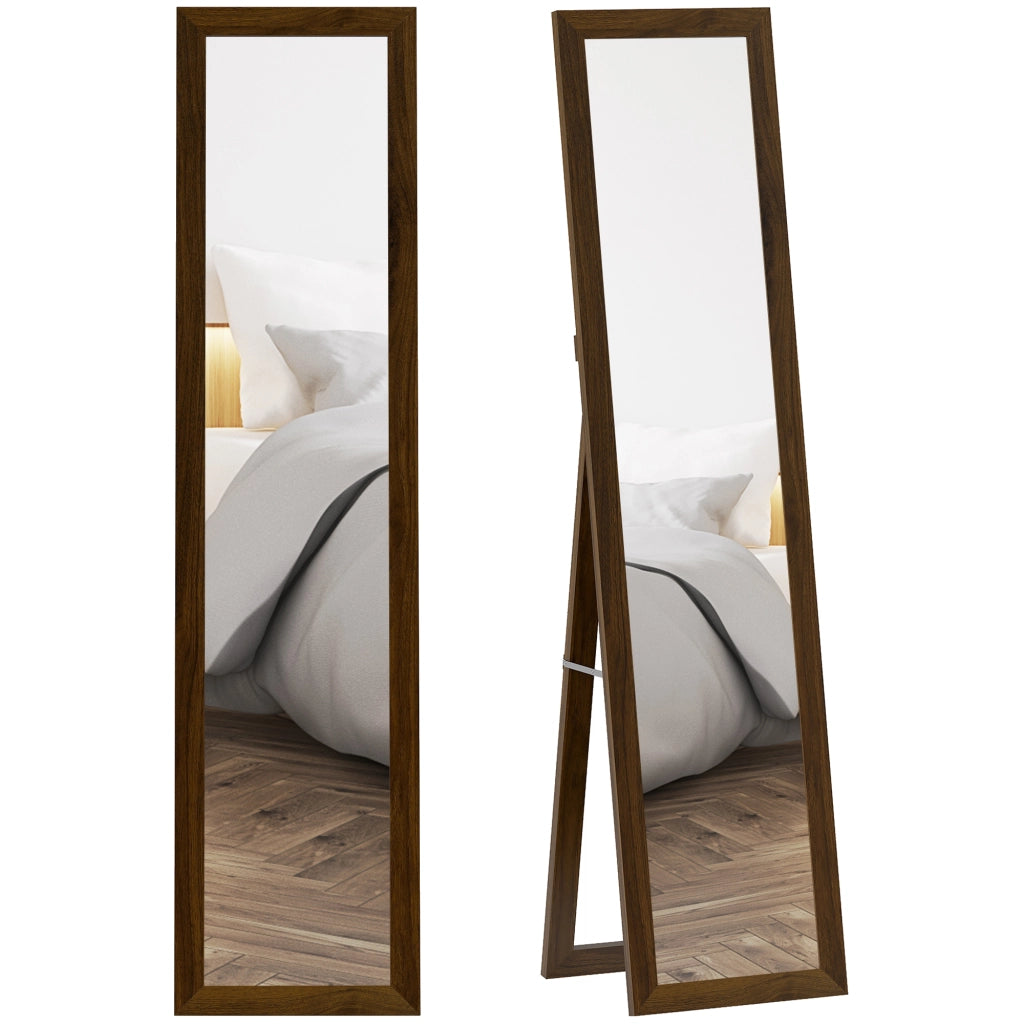 Specchio da Terra 157x37 cm ¨C Xylo ¨C Legno Noce con Cornice MDF
