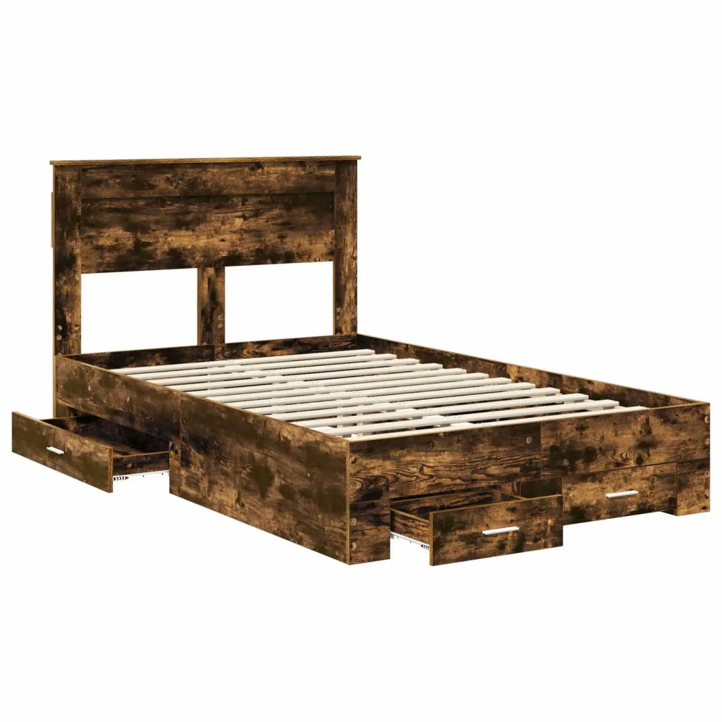 Struttura del letto con cassetto con testiera-Letto con Cassetti e Testiera Legno multistrato 229010