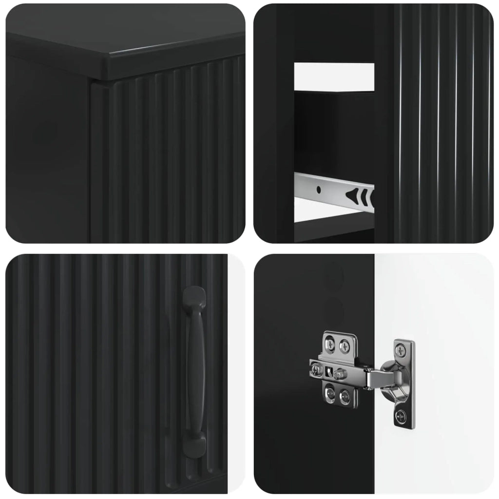Set di Armadi da Bagno da 2 Pezzi HOORN Nero 3418036