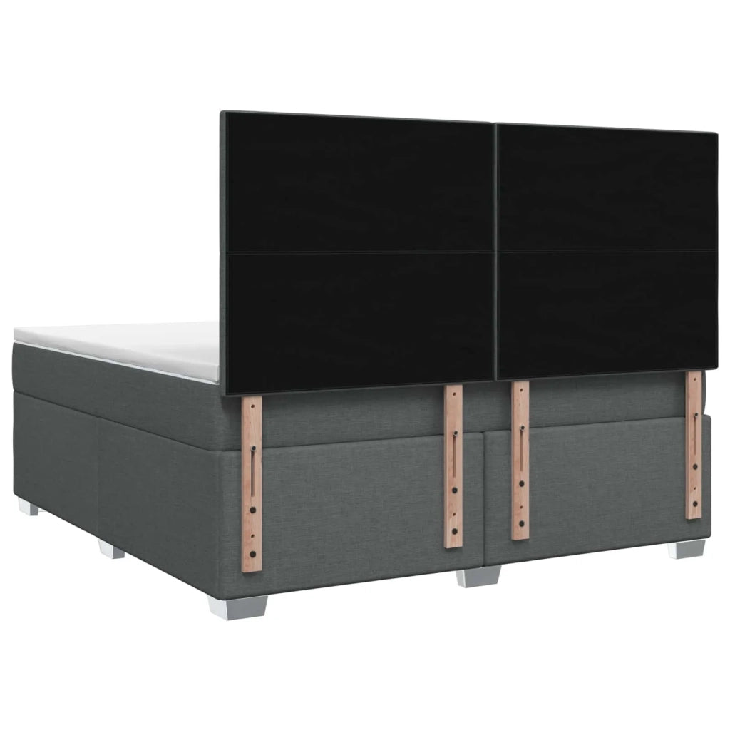 Letto box spring con materasso Grigio Scuro 140 x 190 cm 3454867