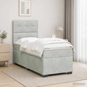 Letto box spring con materasso Grigio Chiaro 90 x 200 cm 3455030