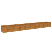 Fioriere | Cassetta per fiori | Letto Rialzato da Giardino 386x50x36 cm Acciaio Corten