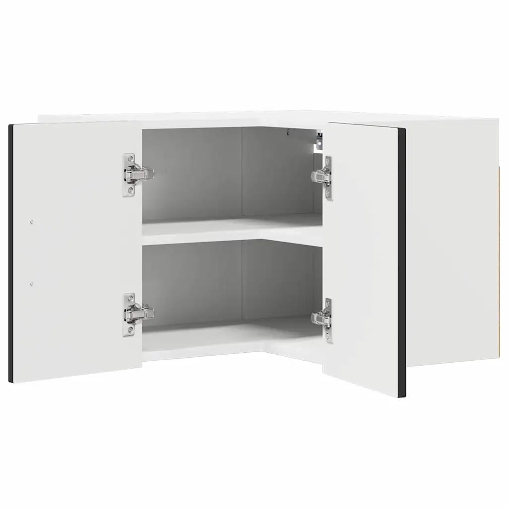 Pensile da cucina | Mobile angolare per parete LUCCA Nero 57 x 57 x 40 cm