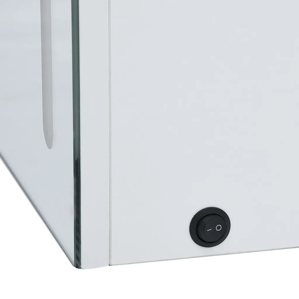 Armadietto Bagno con Specchio e LED-Mobile bagno con specchio 50x13,5x60 cm