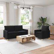 Set di divani 2 pz Nero Tessuto 3417061
