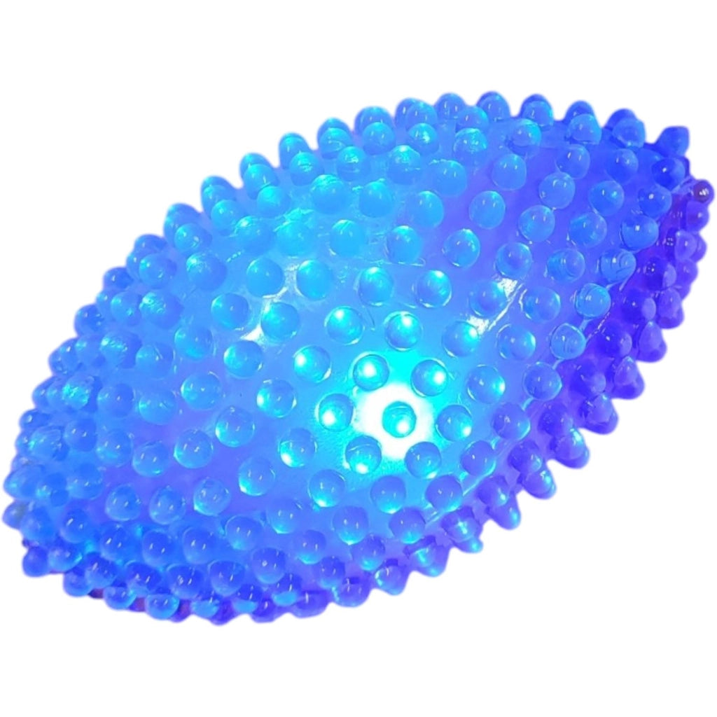 GIOCO PER CANI PALLINA DA RUGBY CON LUCI LED