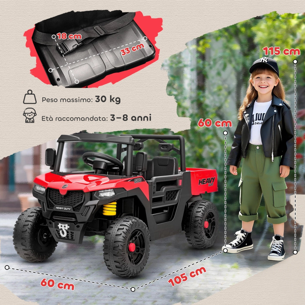 Auto Bambini Elettrica 12V ¨C Minimal ¨C Rosso