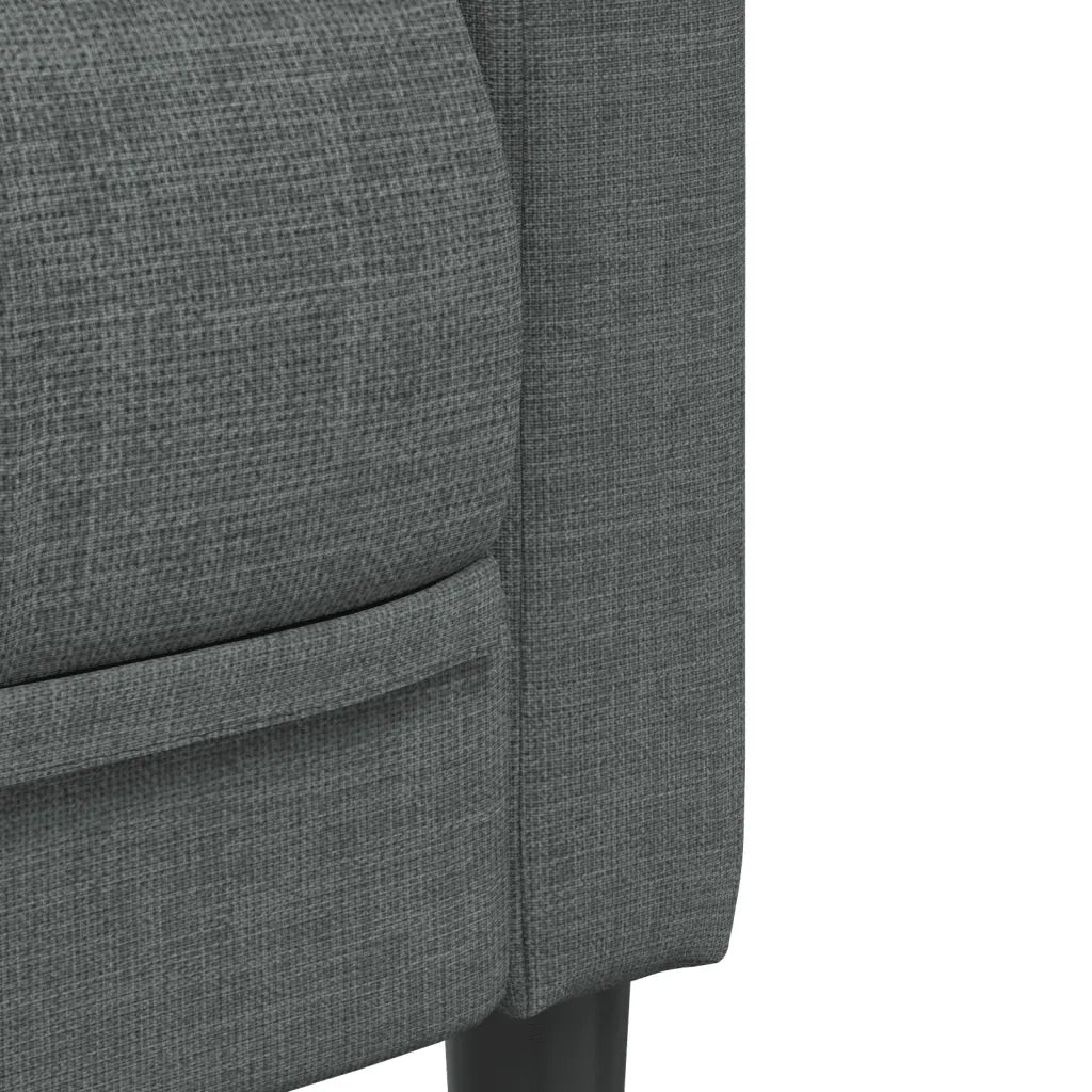 Divano a 2 Posti-Sofa 2 Posti Grigio Scuro in Tessuto 490427