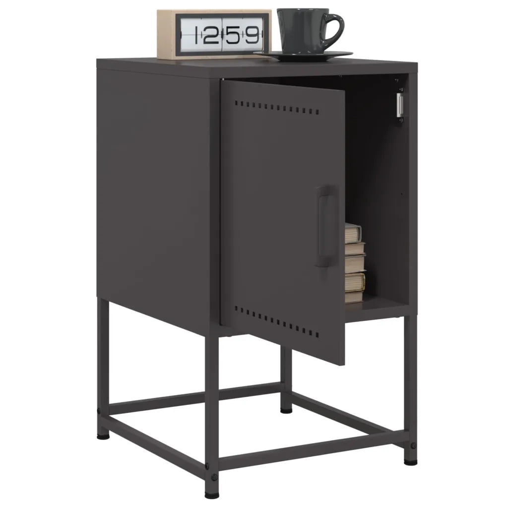 Comodino Nero 36x39x60,5 cm in Acciaio 846446