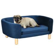 Divano per cani piccoli ¨C Minimal ¨C 86x55x33 cm blu legno lavabile