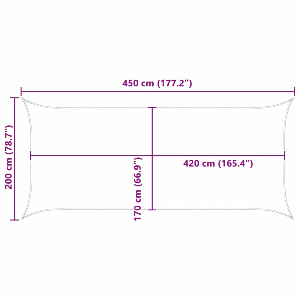 Vela da ombra solare Blu e Bianco 4,5 x 2 m 42031088