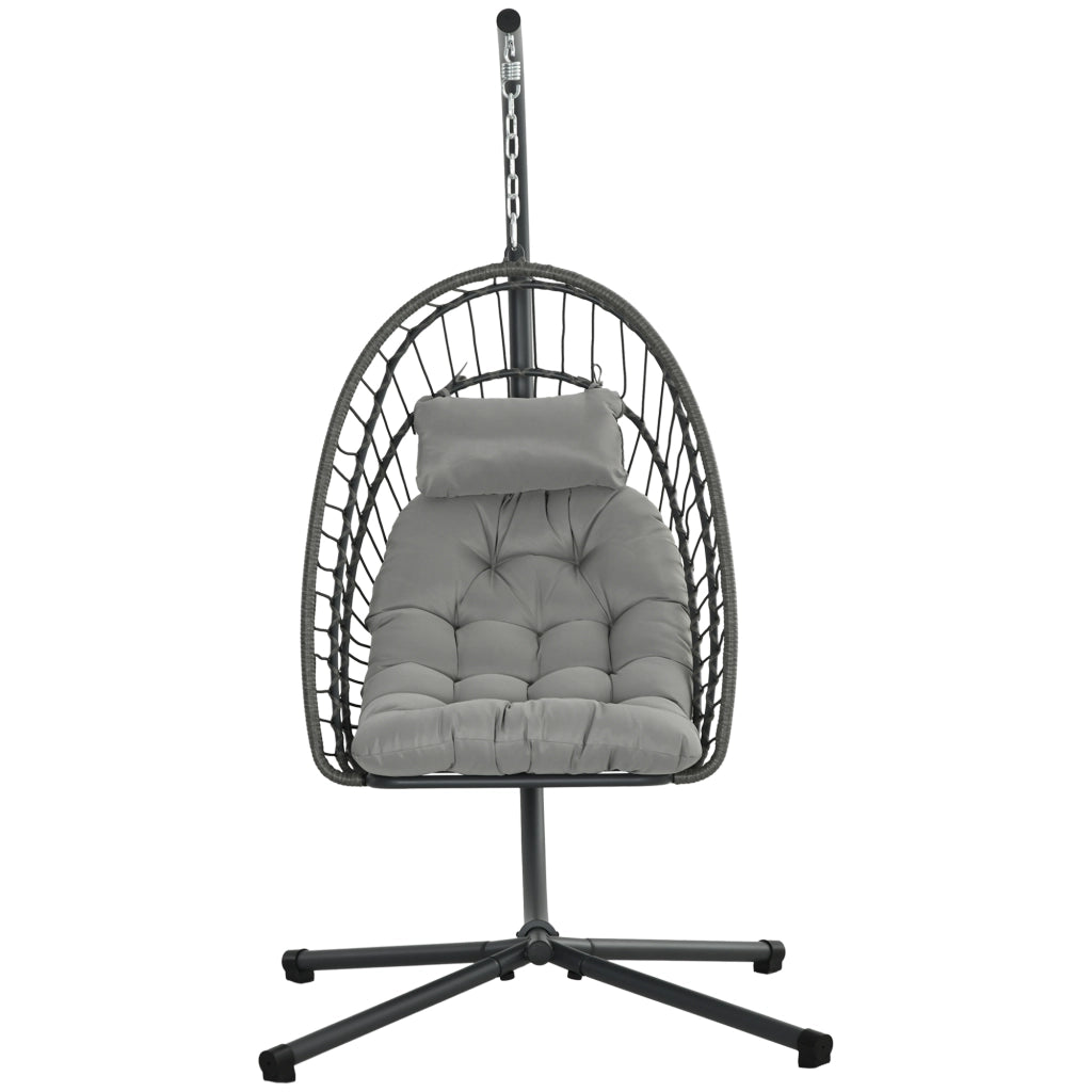 Poltrona Sospesa in Rattan ¨C Minimal ¨C Grigio