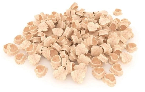 Inchiostro per tatuaggi 200 pezzi - Forma a cuore - Frangibile Bianco - Contenitore per pigmenti make-up - Coperchio contenitore - Materiale naturale di semina di lino - Coppe pigmenti
