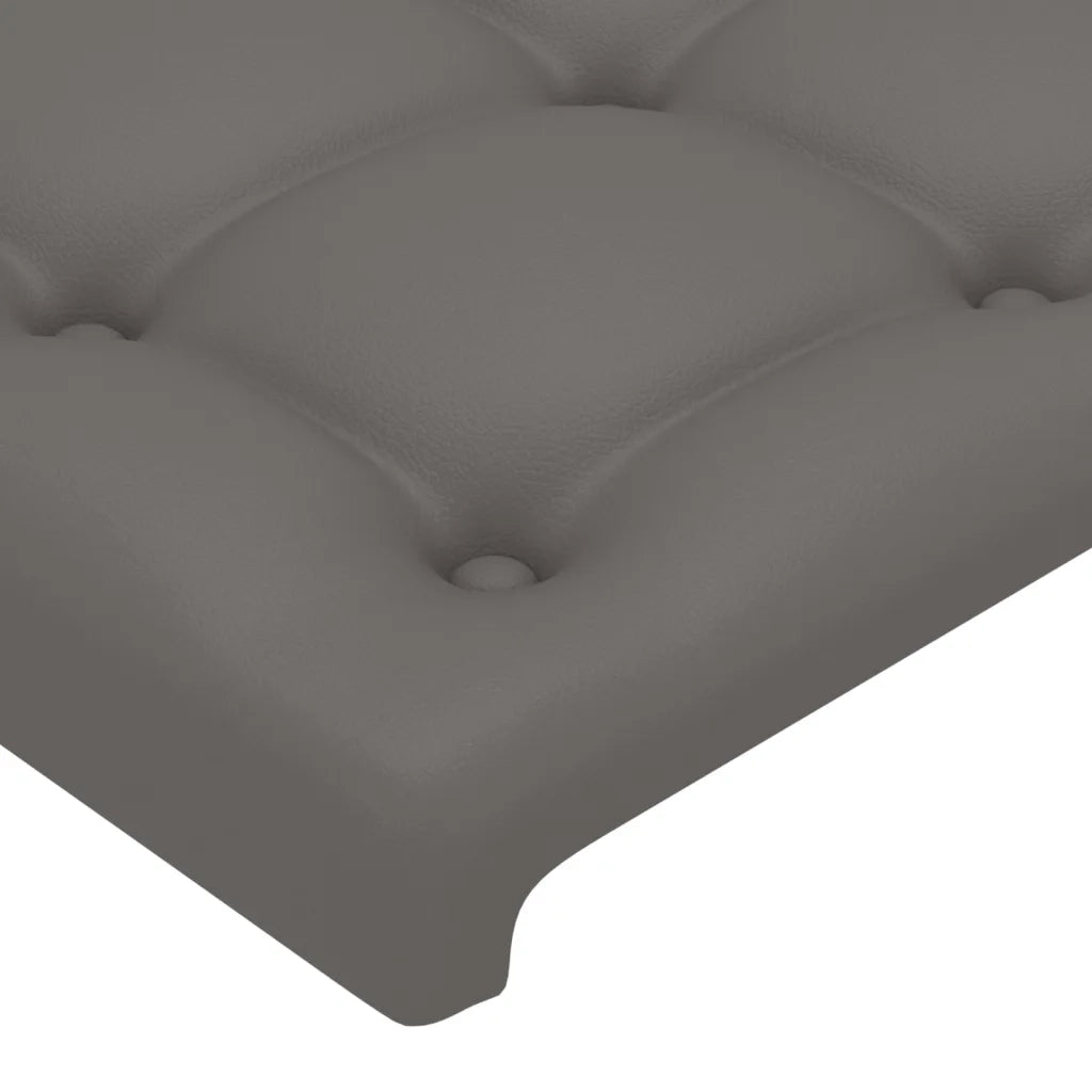 Testiera | Testata ad Orecchio Grigio Scuro 93x23x118/128cm in Similpelle