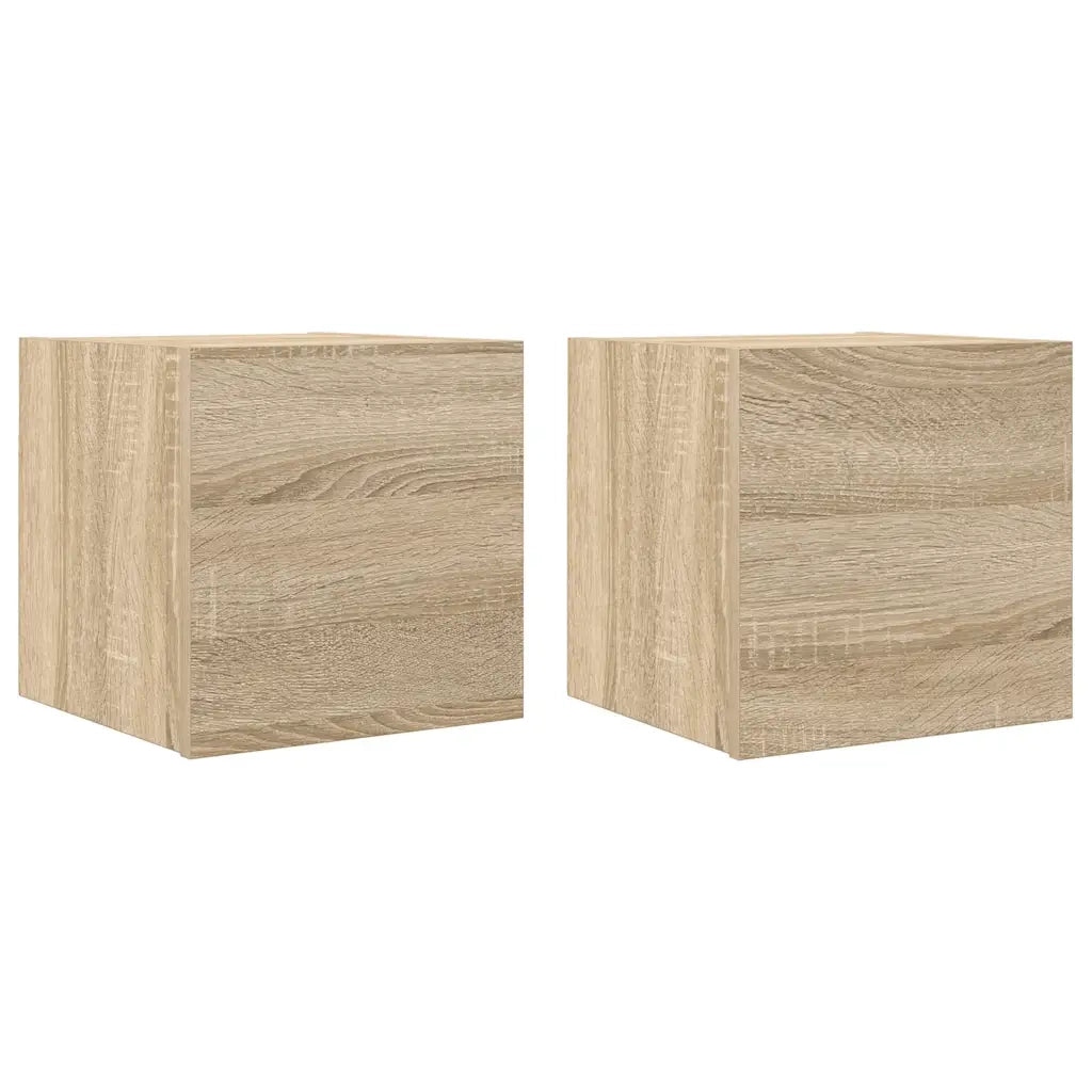Mobili Porta TV a Parete 2pz | Armadietto TV | Mobile Porta TV Rovere Sonoma 30,5x30x30 cm