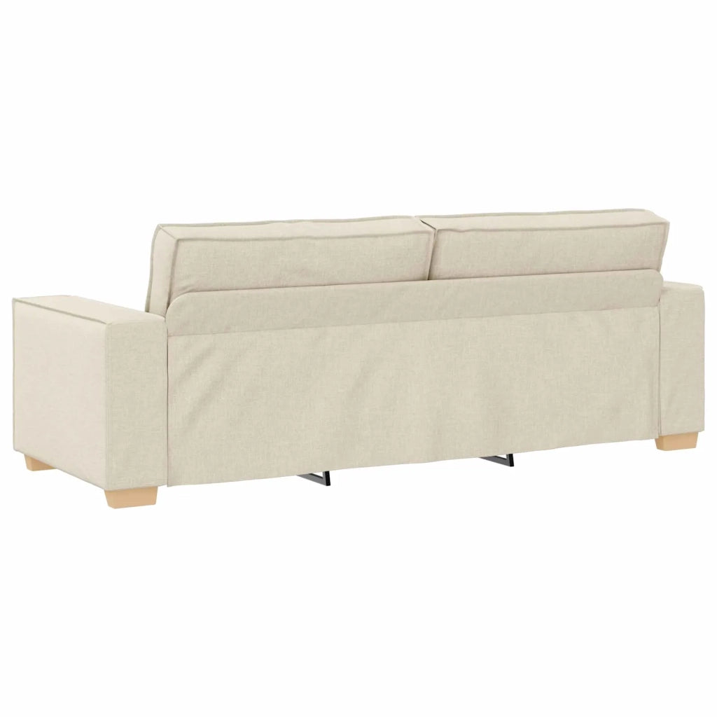 Divano 2 pcs Beige 220 x 80 x 84 cm Tessuto misto lino 3324686