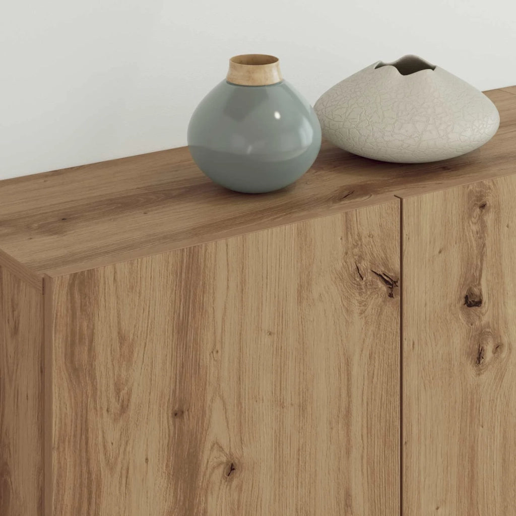 Unit¨¤ TV da Parete 5 pz | Armadietto TV | Mobile Porta TV Rovere artigianale Legno multistrato