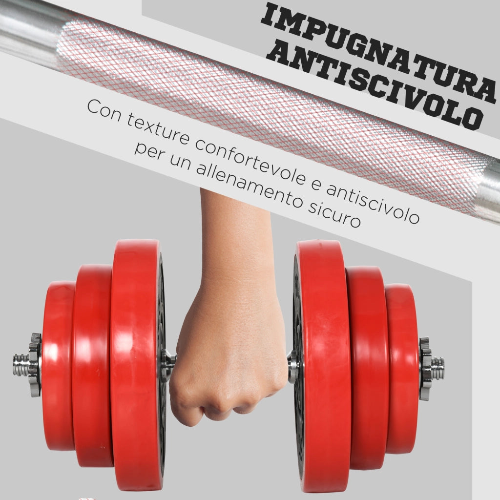 Set Manubri Palestra ¨C Minimal ¨C Rossa 45x26x26 cm
